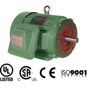 Worldwide Explosion Proof TEXP Enclosure C - Face Rigid Base Three-Phase Motors 2 HP 1800 RPM 145TC Frame