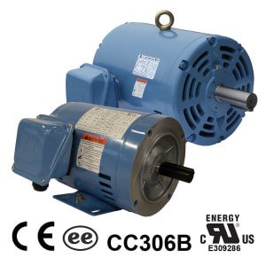 Worldwide Open Drip Proof (ODP) Rigid Base Three-Phase Motors 5 HP 1800 RPM 184T Frame