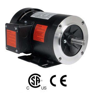 Worldwide General Purpose Three-Phase C-Face - Removable Base Motor 3/4 HP 3600 RPM