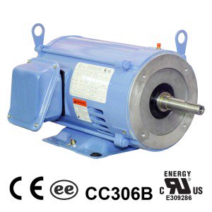 Worldwide Close Coupled ODP Enclosure C-Face Rigid Base Three-Phase Motors 1 HP 1800 RPM 143JM Frame