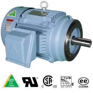 Hyundai Crown Triton Series TEFC Enclosure C-Face Round Body Three Phase Motors 1.5 HP 1800 RPM 145TC Frame